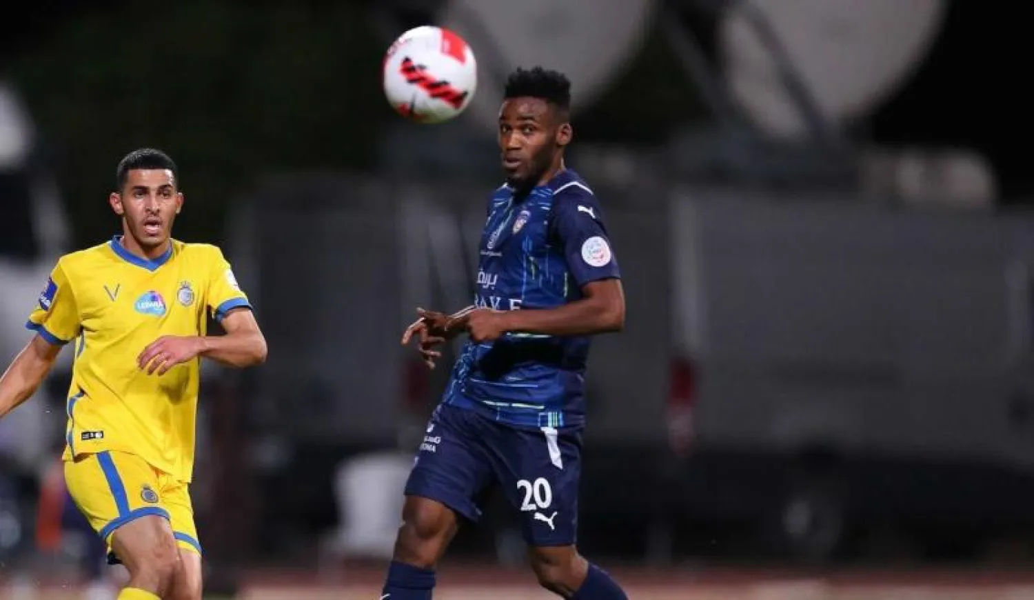 جانب من المواجهة بين النصر والفيحاء ( المركز الإعلامي بنادي النصر)