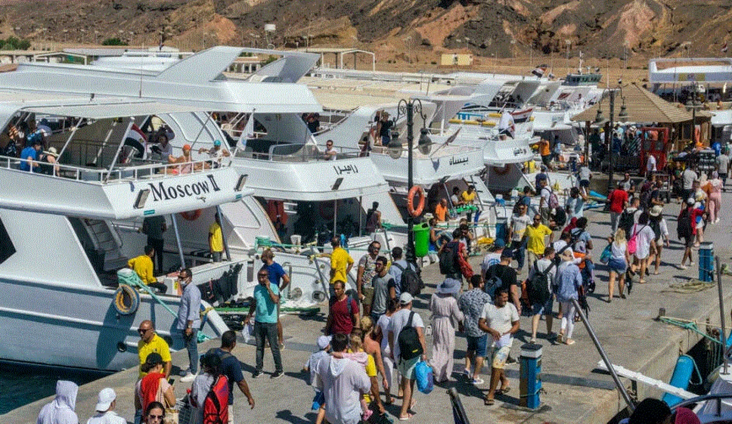 Russian tourists are beginning to flood back to Egypt's Red Sea resort of Sharm el-Sheikh six years after a terror attack that downed a Metrojet plane killing 224 mostly Russian passengers Khaled DESOUKI AFP
