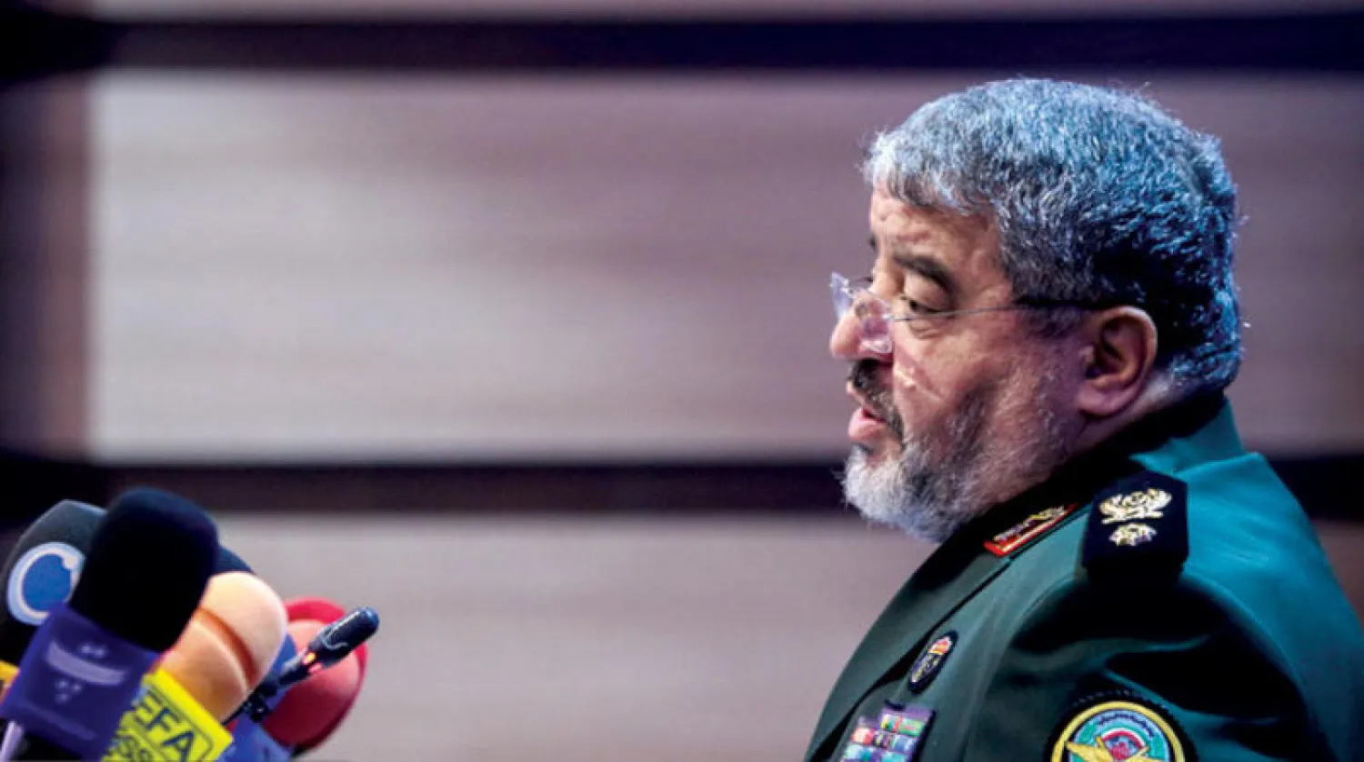 رئيس «منظمة الدفاع المدني» العميد غلام رضا جلالي خلال مؤتمر صحافي في طهران الثلاثاء الماضي (آنا)