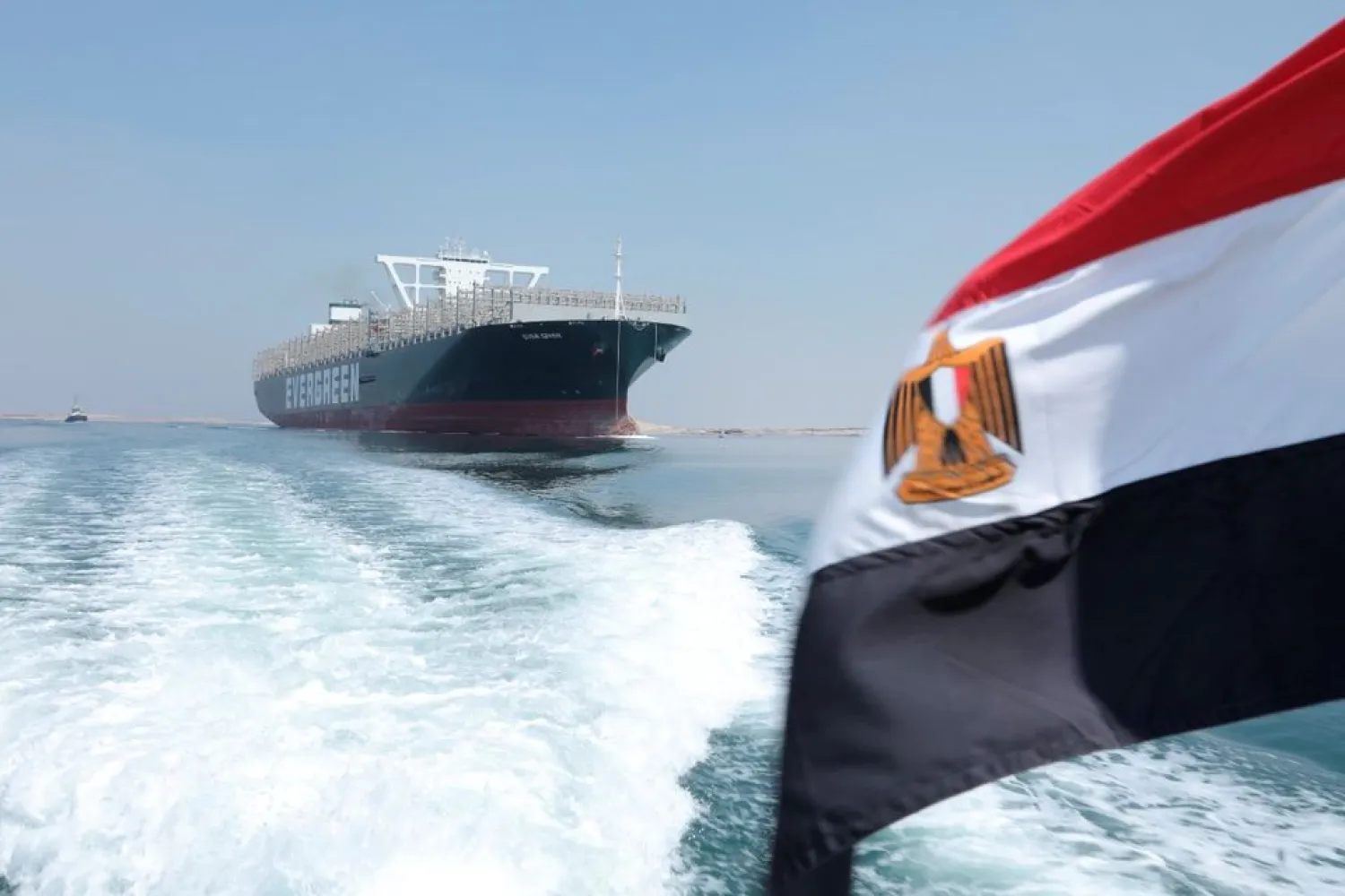Ever Given, one of the world's largest container ships, is seen after sailing through Suez Canal in Ismailia, Egypt August 20, 2021. Suez Canal Authority/Handout via Reuters