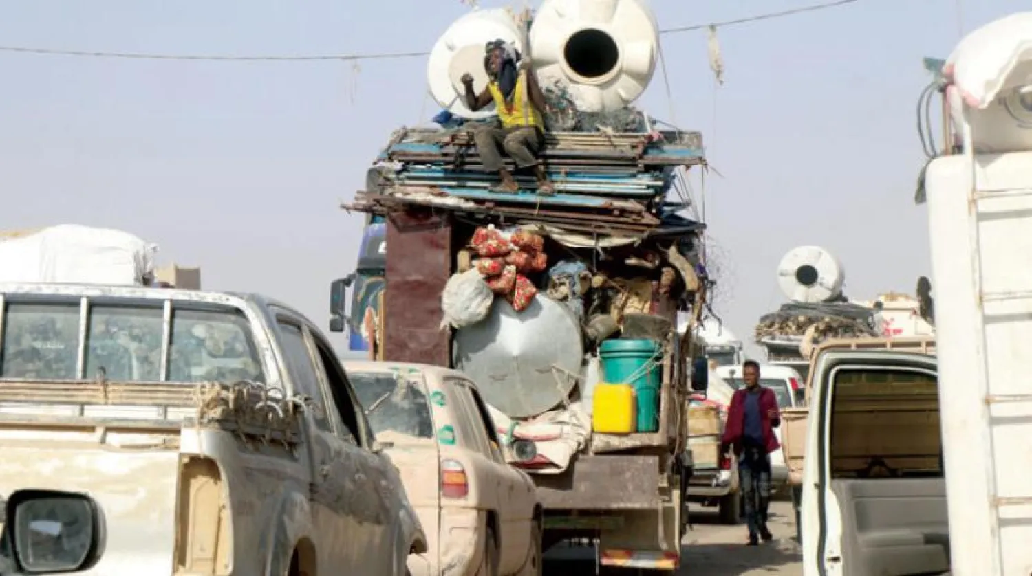Furniture and belongings are seen on a truck heading to a camp for internally displaced people (IDPs) in Marib, Yemen November 2, 2021. REUTERS/Muhammad Fuhaid