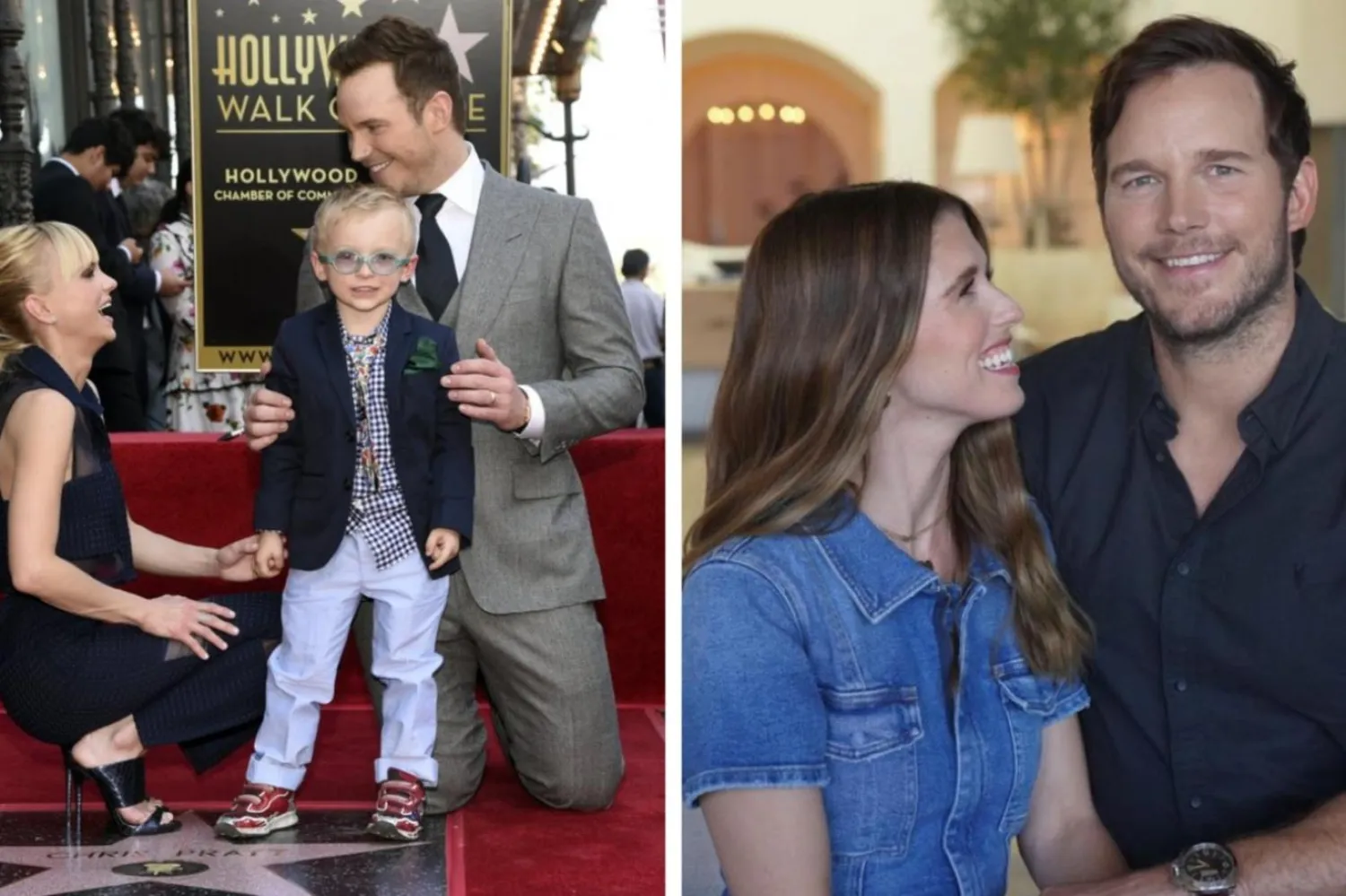 İlk eşi Anna Faris'ten (solda) 2018'de boşanan Chris Pratt, Arnold Schwarzenegger'in kızı Katherine Schwarzenegger'le (sağda) 2019'da evlenmişti (Fotoğraflar: AP - Instagram/Chris Pratt)