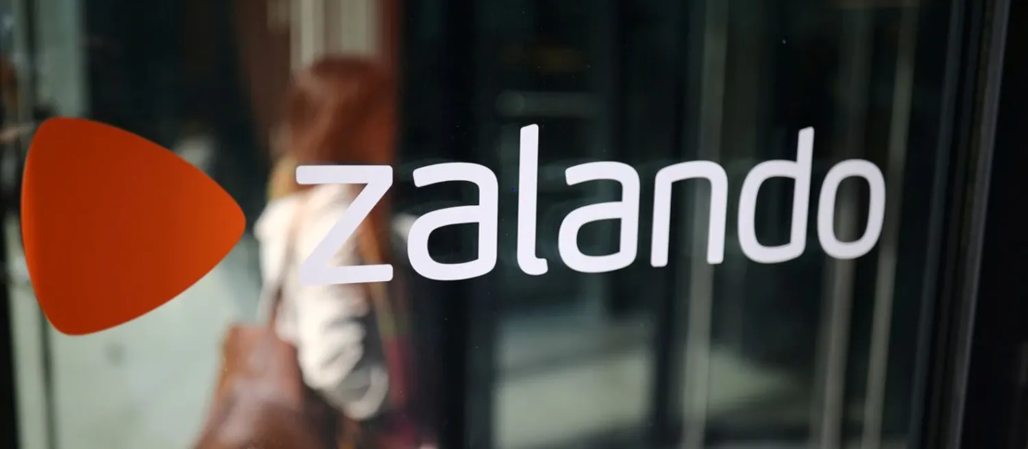 The logo of fashion retailer Zalando is pictured at the new headquarters in Berlin, Germany, April 10, 2019. REUTERS/Hannibal Hanschke

