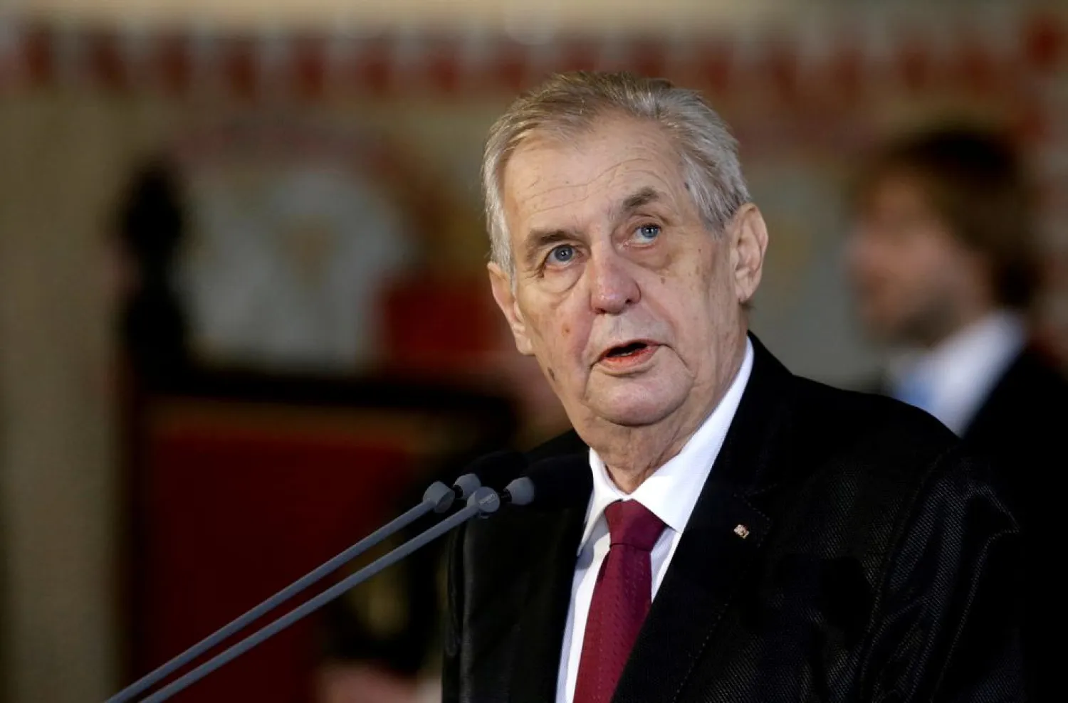 Czech President Milos Zeman attends his inauguration ceremony at Prague Castle in Prague, Czech Republic, March 8, 2018, after being re-elected. REUTERS/David W Cerny

