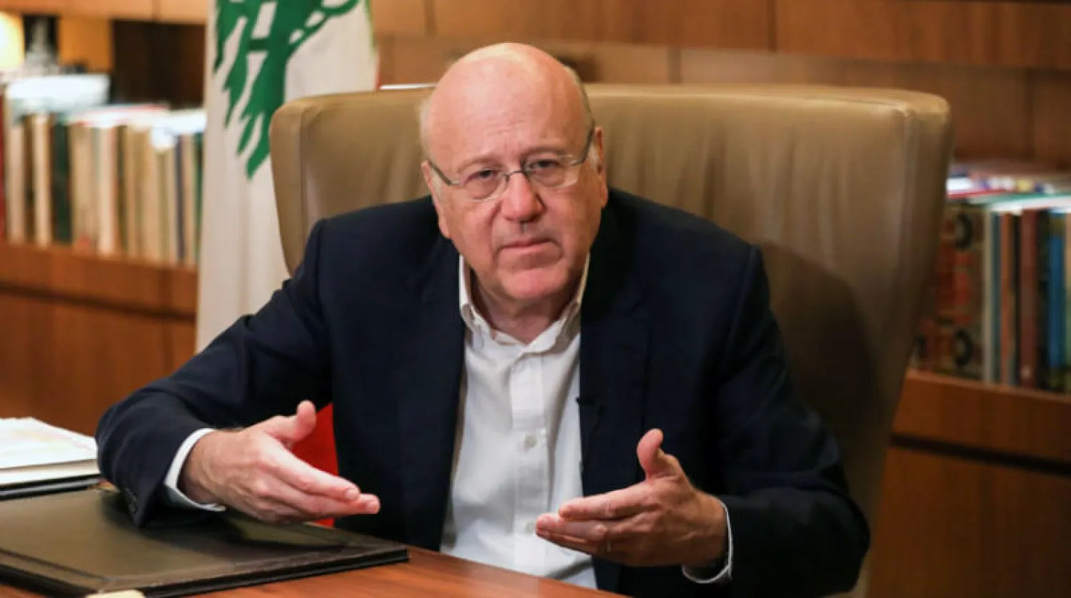 ميقاتي في مقابلة مع رويترز الشهر الماضي (رويترز)