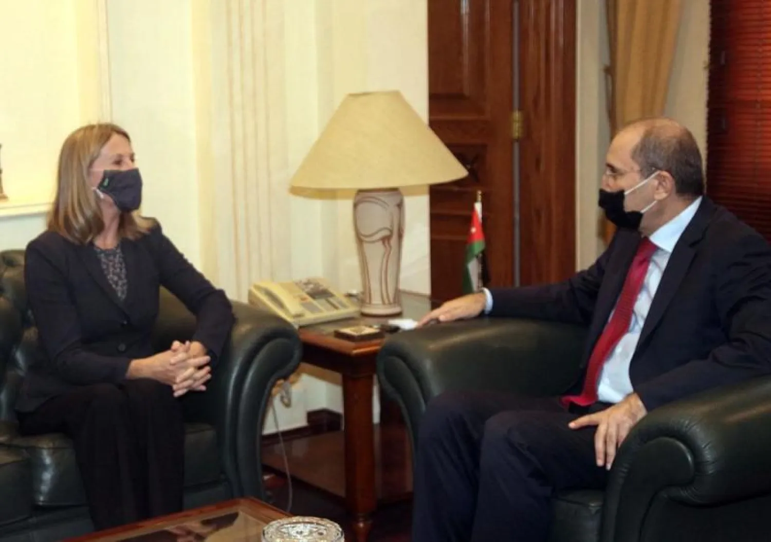 لقاء الصفدي مبعوثة النرويج الخاصة إلى سوريا والعراق هيلدا هادالدستاد (الخارجية الأردنية)