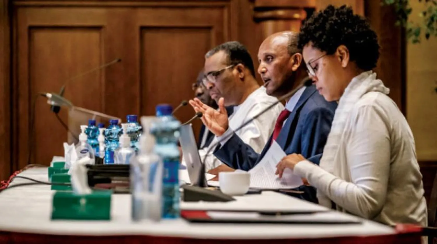 Etiyopya İnsan Hakları Komisyonu Birinci Yetkilisi çarşamba günü Addis Ababa'da düzenlediği basın toplantısı esnasında (AFP)