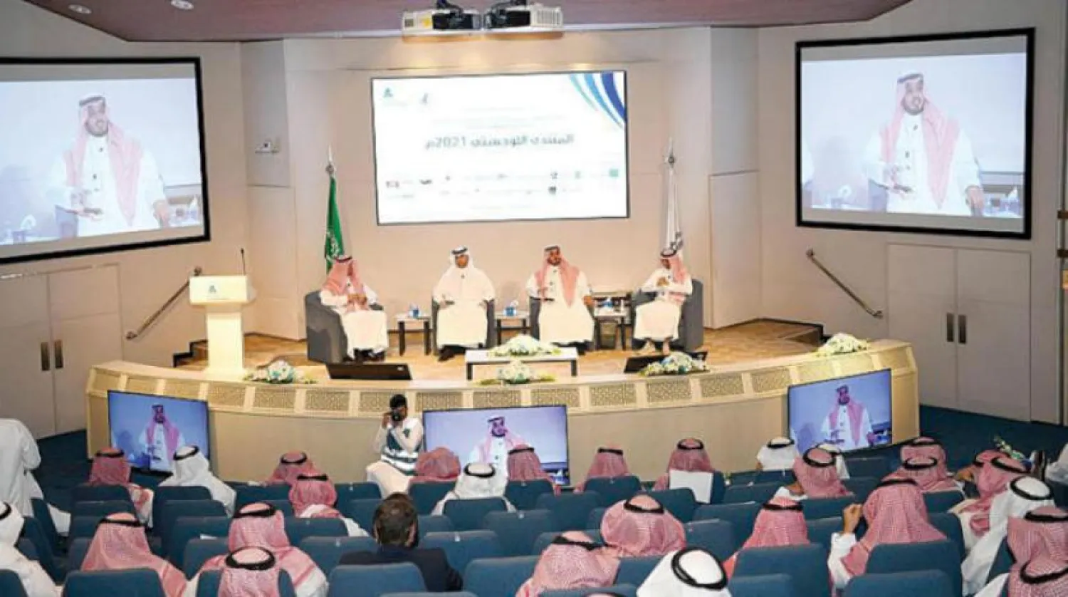 A view of the logistics forum held by the Asharqia Chamber in Saudi Arabia. (Asharq Al-Awsat)