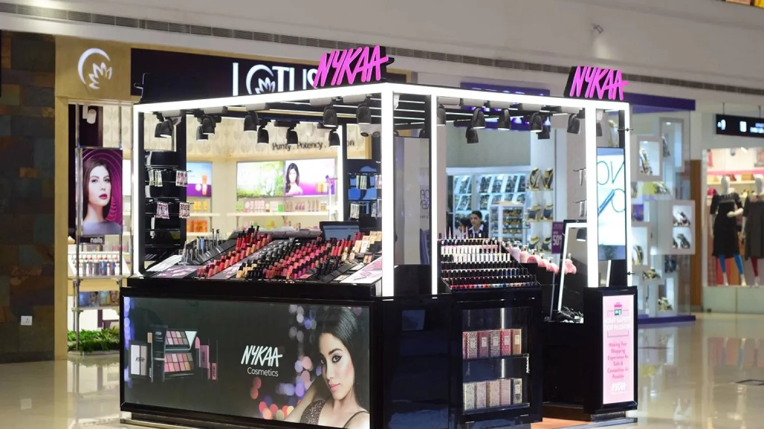 A Nykaa private label kiosk at the Mall of Travancore in Thiruvananthapuram, Kerala. (Nykaa)