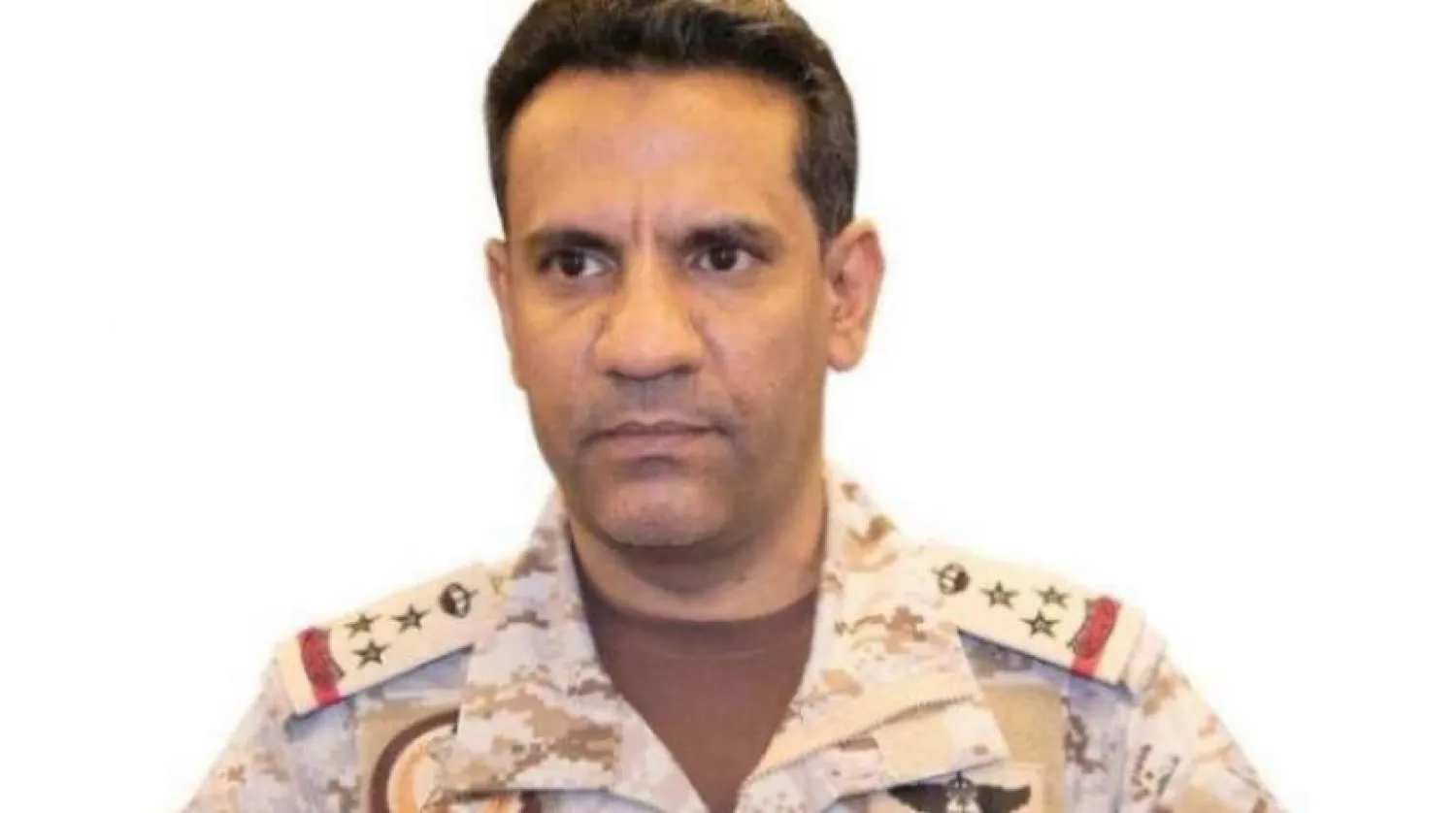 Coalition spokesman Brigadier General Turki al-Malki. (Asharq Al-Awsat)