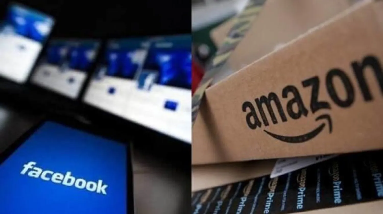 Facebook ve Amazon şirketlerinin logosu (Reuters)