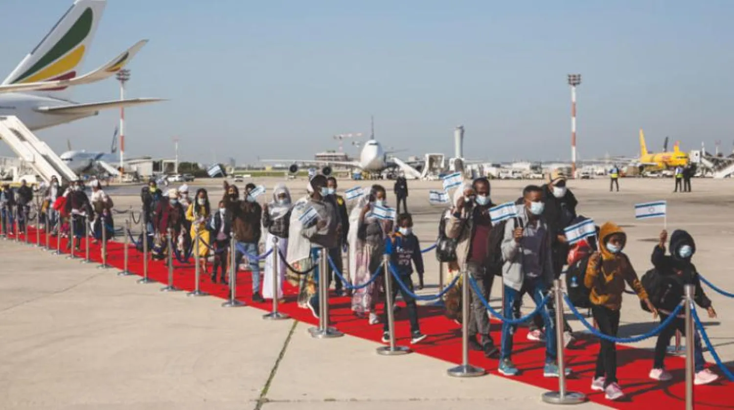 Aralık 2020’de İsrail’e gelen yeni bir Etiyopyalı Yahudi grubu (Getty Images)