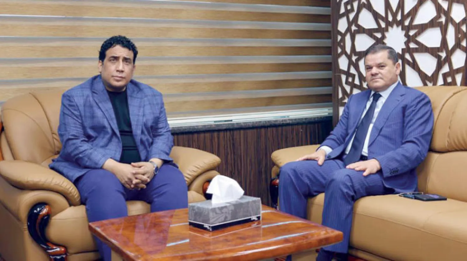 من اجتماع سابق للمنفي والدبيبة في طرابلس (الشرق الأوسط)