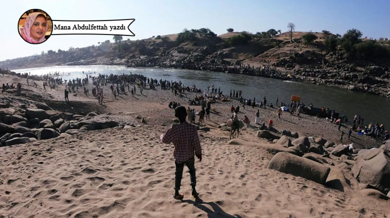 Tigray bölgesindeki çatışmalardan Sudan’ın doğusundaki Setit Nehri’ne kaçan Etiyopyalılar (Reuters)