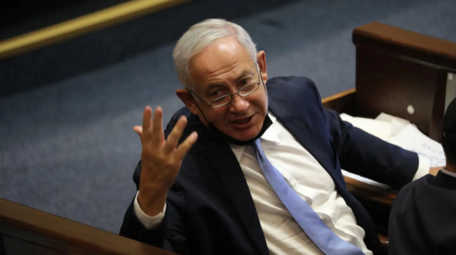 نتنياهو في جلسة الكنيست حول الميزانية (إ.ب.أ)