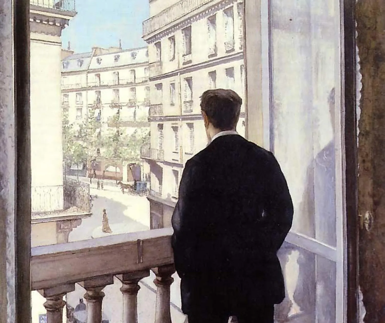 Gustave Caillebotte's painting "Young Man at His Window"