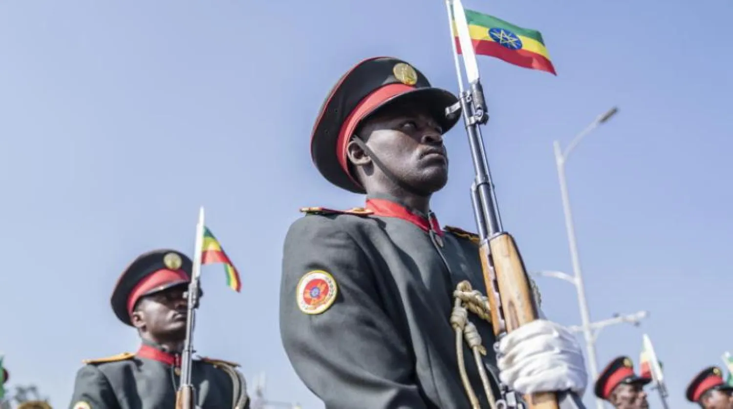 Addis Ababa'daki bir askeri geçiş töreni (EPA)