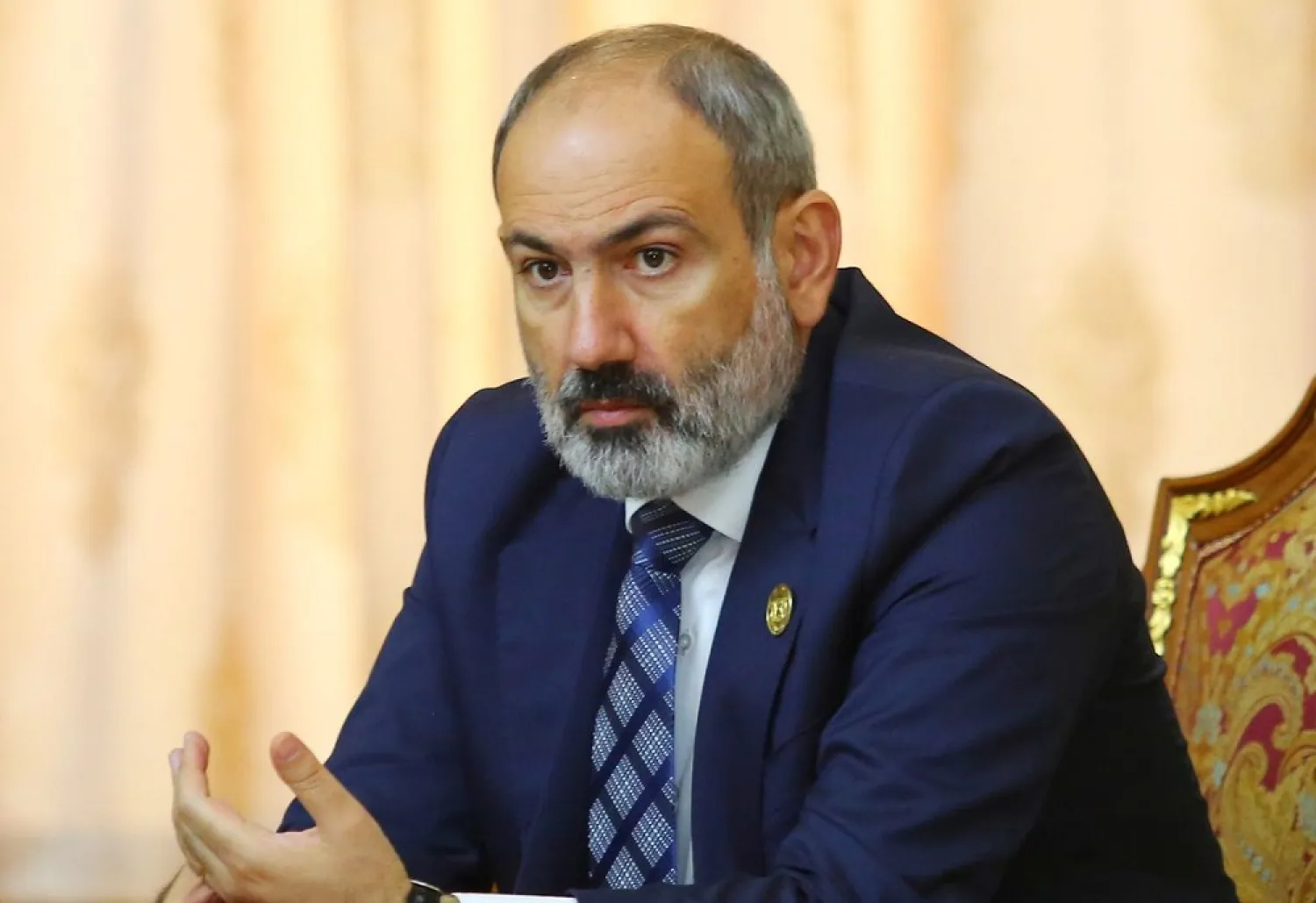 Armenian Prime Minister Nikol Pashinyan attends a meeting of the Collective Security Council of the Collective Security Treaty Organization (CSTO) in Dushanbe, Tajikistan September 16, 2021. (Reuters)
