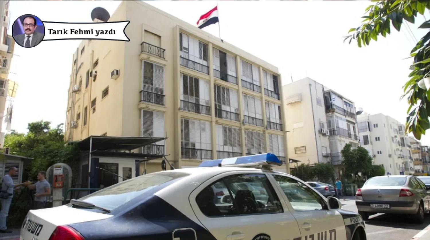 Tel Aviv’deki Mısır büyükelçiliği binası (AFP)

