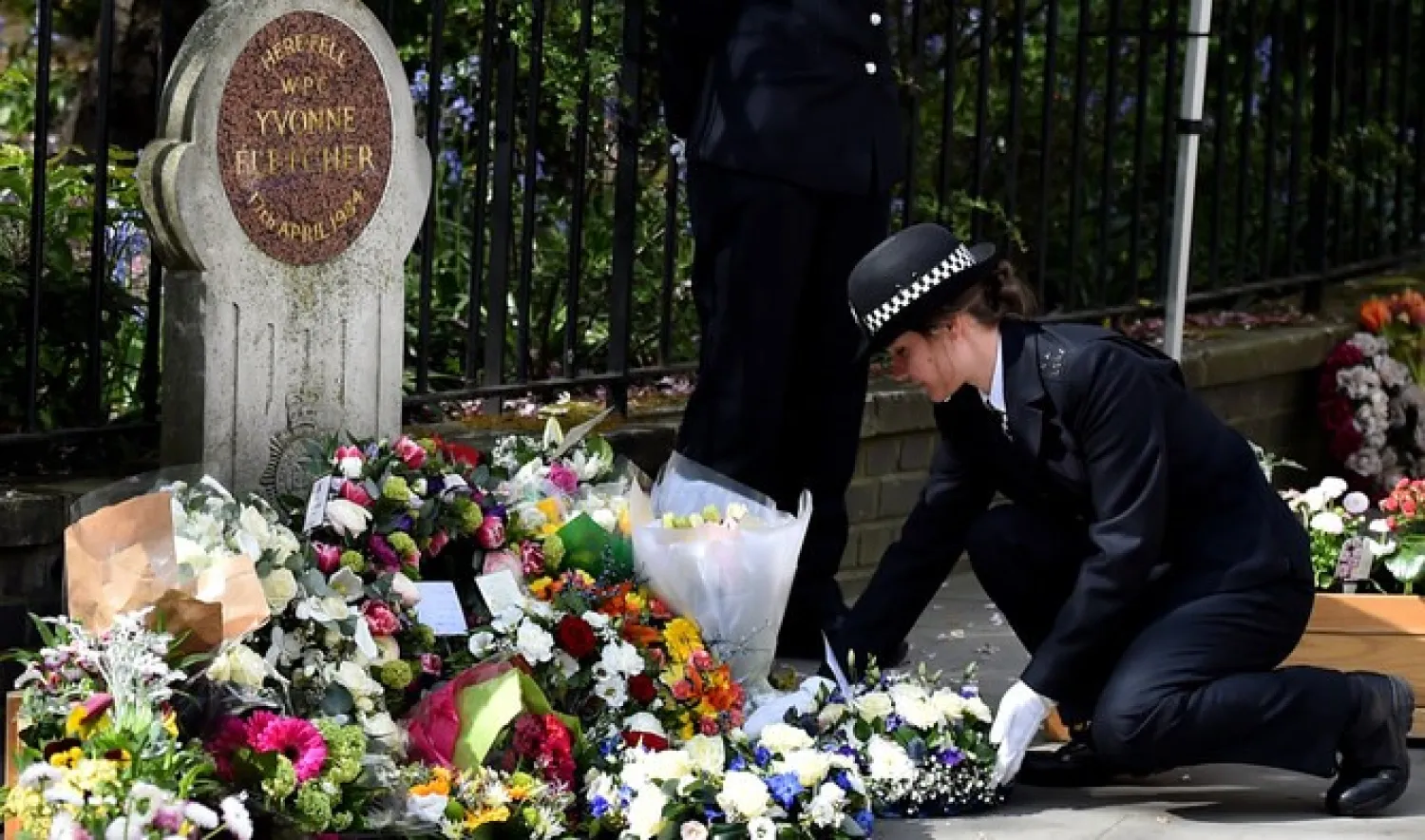 Officer Yvonne Fletcher, 25, was killed while policing an anti-Gaddafi protest in April 1984. (AFP/File) 