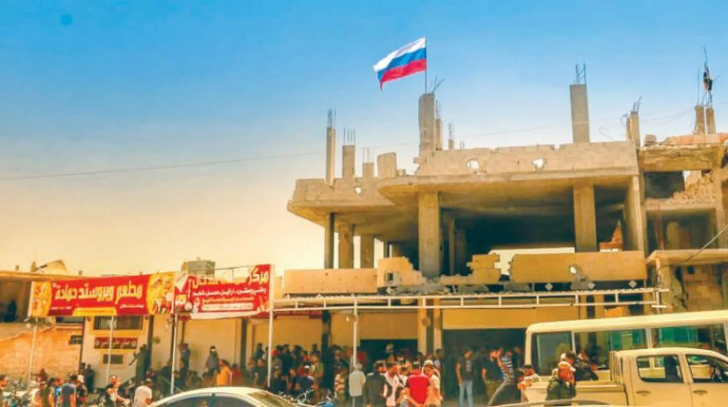 Suriye’nin güneyindeki Dera el-Beled’deki yerleşim merkezinin görüntüsü (Şarku’l Avsat)
