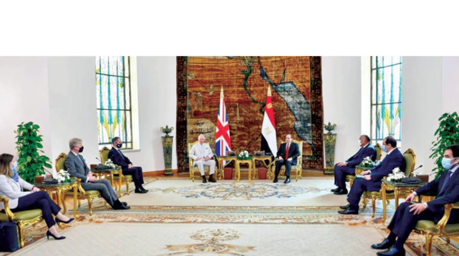 السيسي خلال مباحثاته مع ولي العهد البريطاني (الرئاسة المصرية)