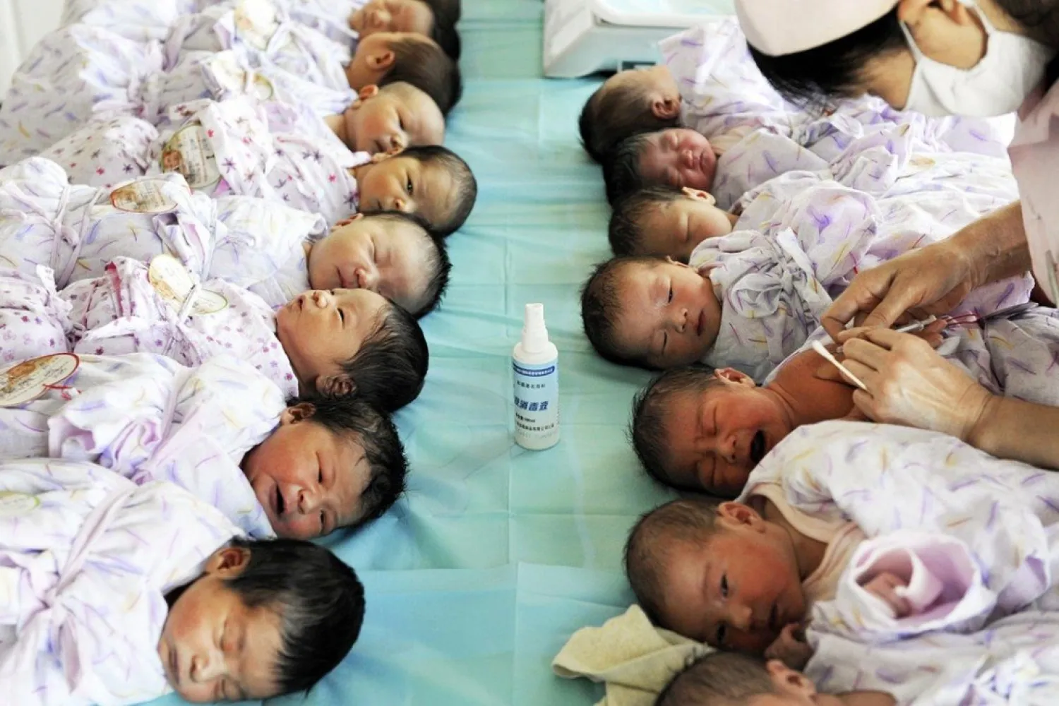 Newborn babies at a mainland hospital. File Photo: Reuters
