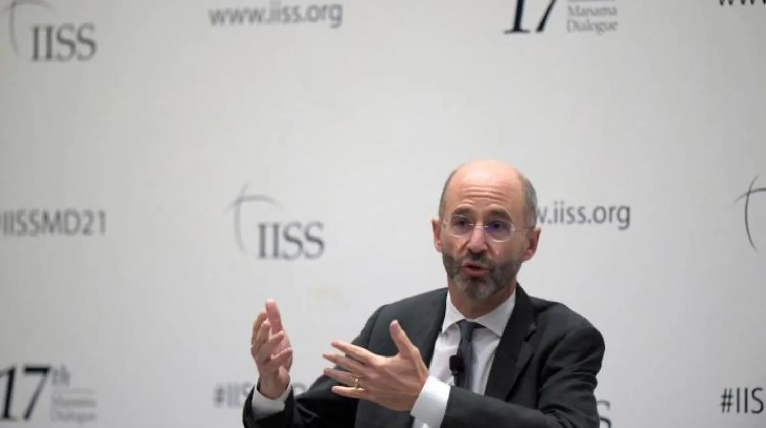 US Special Envoy for Iran Robert Malley speaks during a media briefing on the sidelines of the opening of the 17th IISS Manama Dialogue in the Bahraini capital Manama November 19, 2021. (Photo by Mazen Mahdi / AFP)