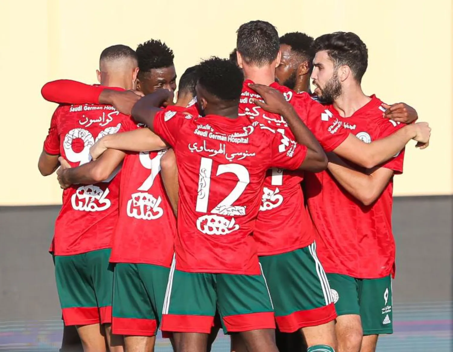 فرحة اتفاقية بهدف السويدي كوايسون في شباك الحزم (المركز الإعلامي بنادي الاتفاق)