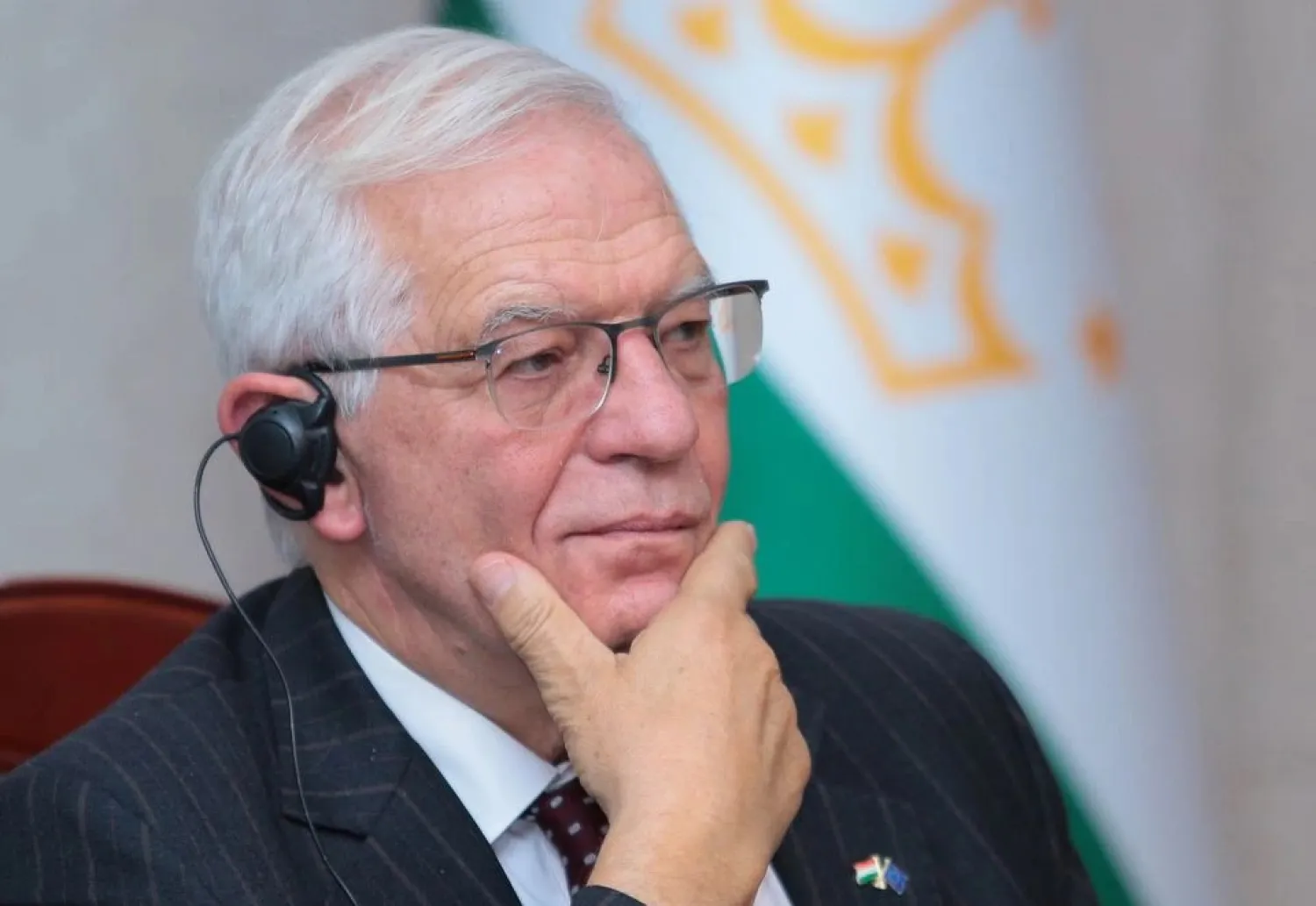 EU's foreign policy chief and European Commission Vice-President Josep Borrell attends a briefing during the European Union - Central Asia ministerial meeting in Dushanbe, Tajikistan November 22, 2021. (Reuters)
