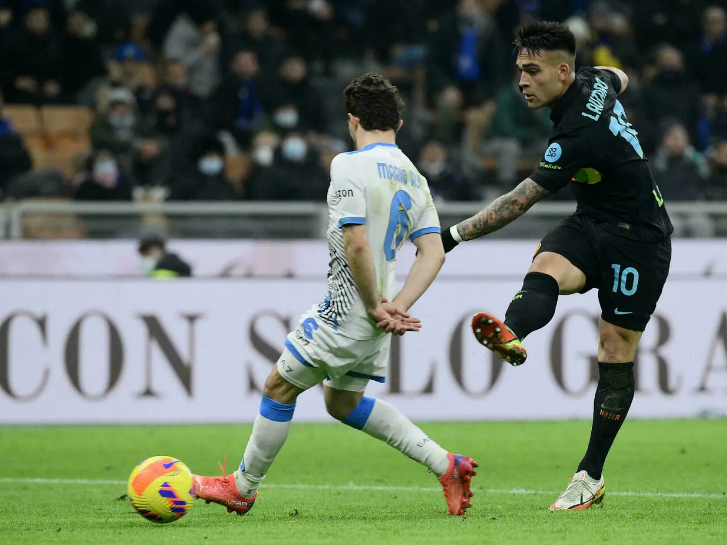 Lautaro Martinez fired the crucial goal for Inter Milan in their win over Napoli. Filippo MONTEFORTE AFP
