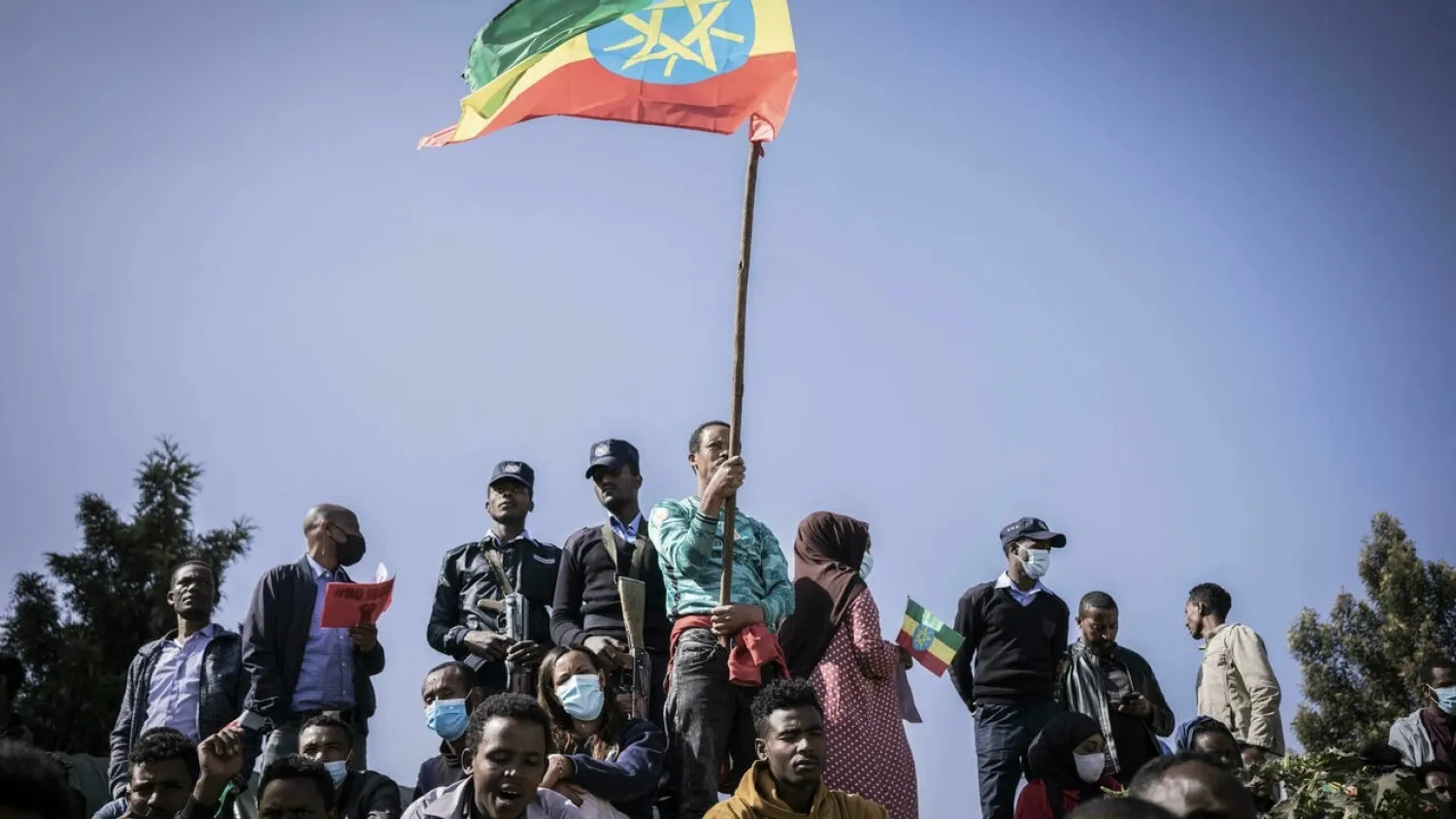 State media says Abiy's announcement he would go to the front line inspired people to answer the call to arms. (AFP)