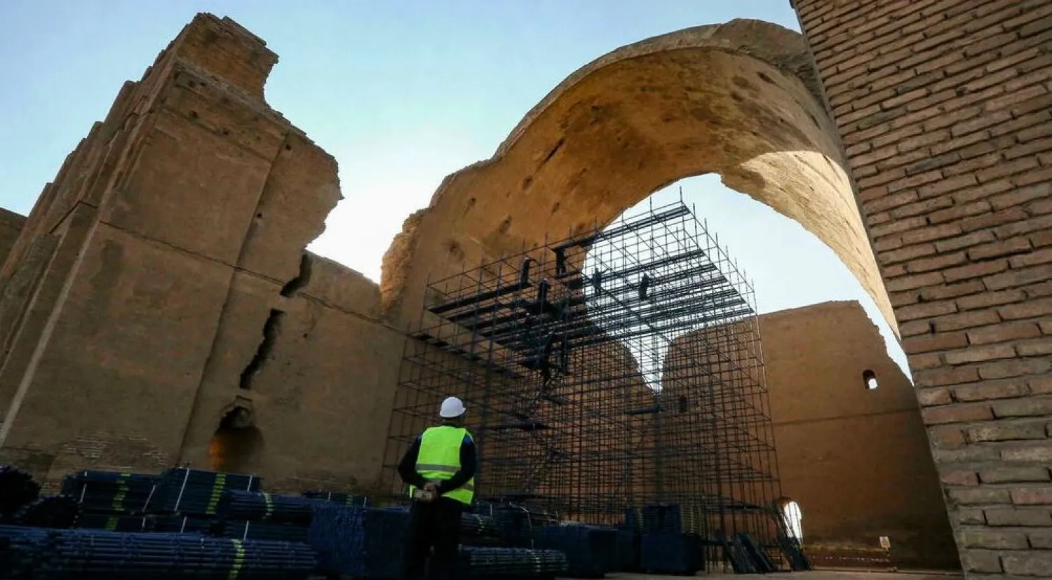 The famed 6th century monument, located around 30 kilometres (20 miles) south of the capital Baghdad, is the last structure still standing from the ancient Persian imperial capital Ctesiphon Sabah ARAR AFP
