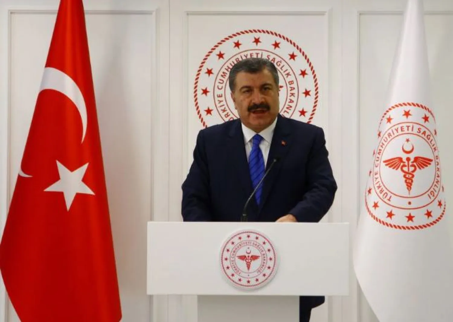 Turkish Health Minister Fahrettin Koca speaks during a news conference in Ankara, Turkey, January 24, 2020. REUTERS/Cagla Durak/File Photo

