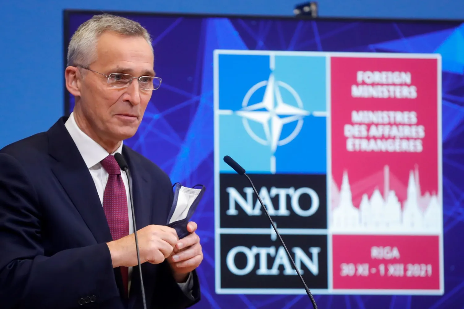 الأمين العام لحلف شمال الأطلسي ينز ستولتنبرغ (إ.ب.أ)