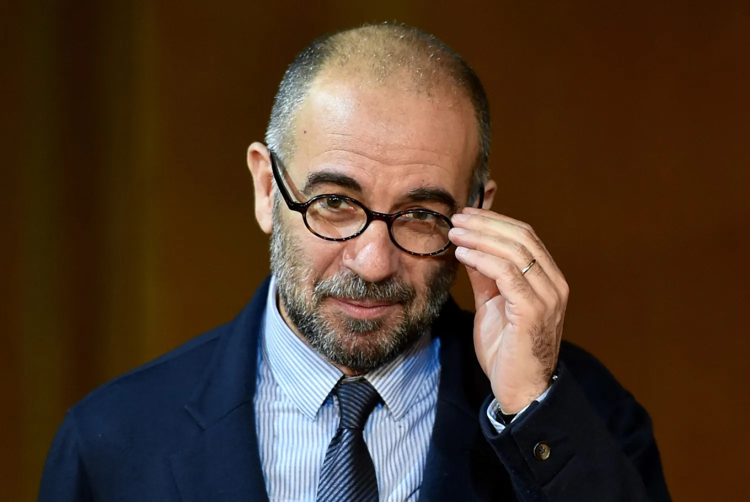 This file photograph taken on January 11, 2016, shows Italian
director Giuseppe Tornatore as he poses during the photocall for his
film 'La corrispondenza' in Rome. (AFP/Alberto Pizzoli)