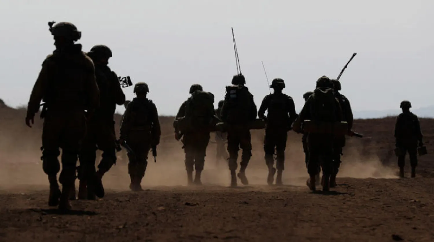 جنود اسرائيليون خلال تدريبات في الجولان السوري المحتل في 27 الشهر الماضي ( إ ب أ)