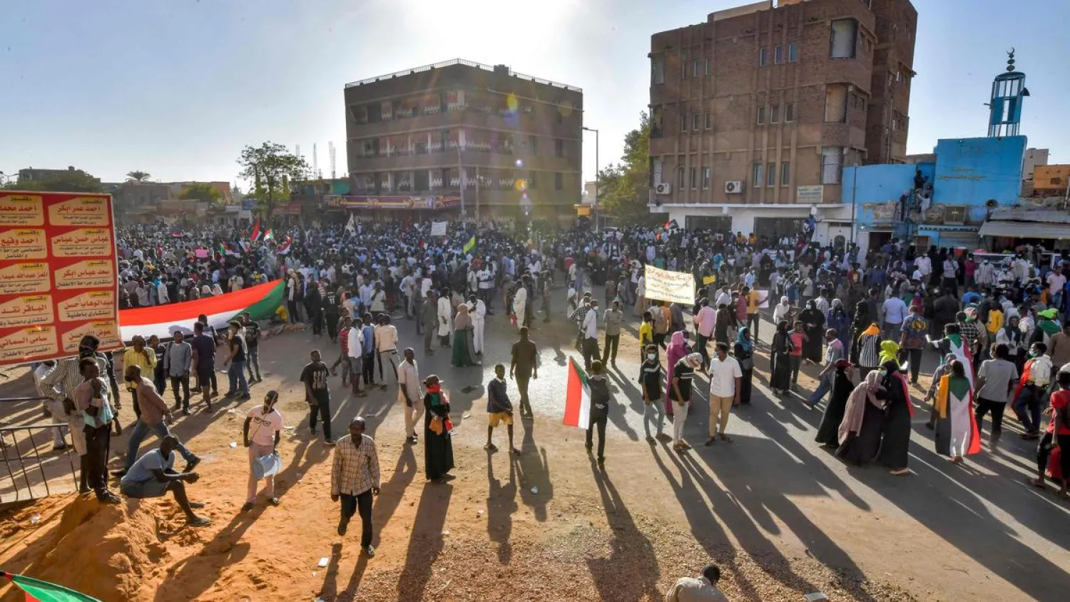 Sudanese protest against the October 25 military coup in Omdurman on November 25. (AFP)