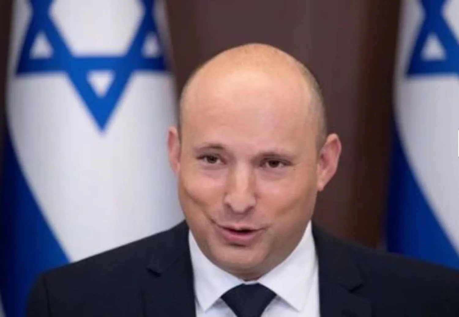Israel's Prime Minister Naftali Bennett heads a weekly cabinet meeting at his office in Jerusalem, November 14, 2021. Ariel Schalit/Pool via REUTERS


