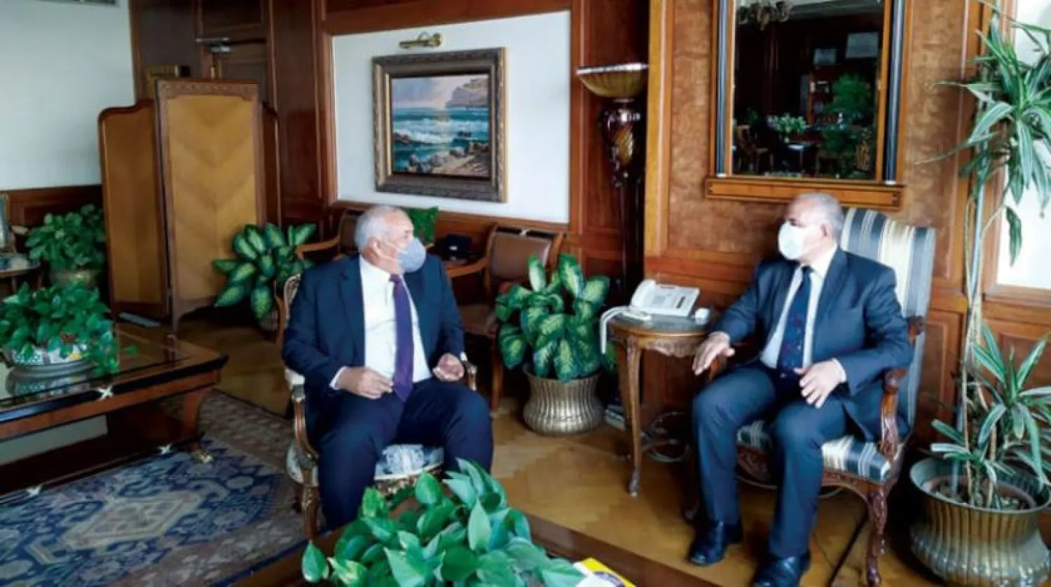 The Egyptian Minister of Irrigation and the Governor of the New Valley in Cairo on Sunday, November 28, 2021. (Egyptian government)