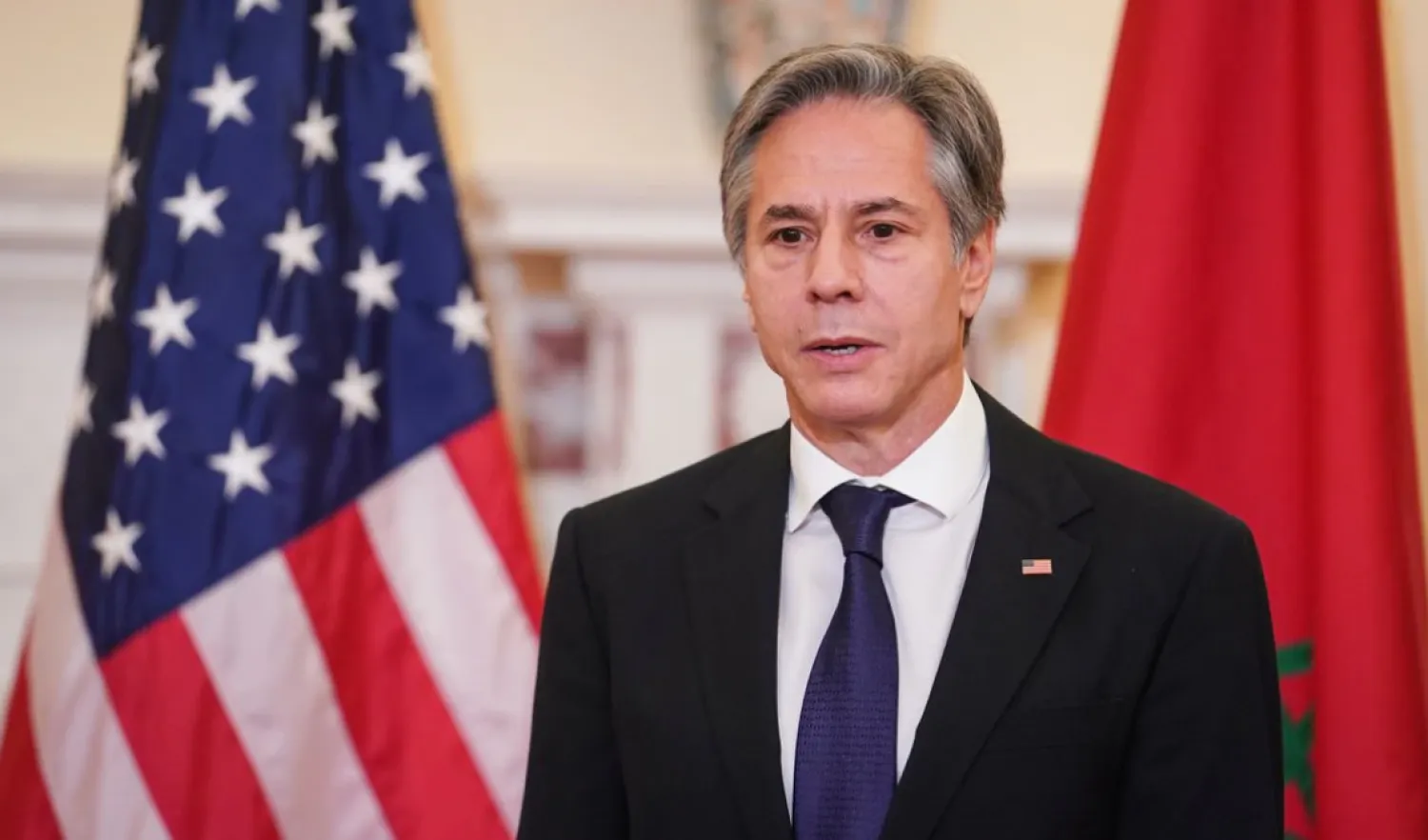 US Secretary of State Antony Blinken delivers remarks at the State Department in Washington, US, November 22, 2021. REUTERS/Sarah Silbiger