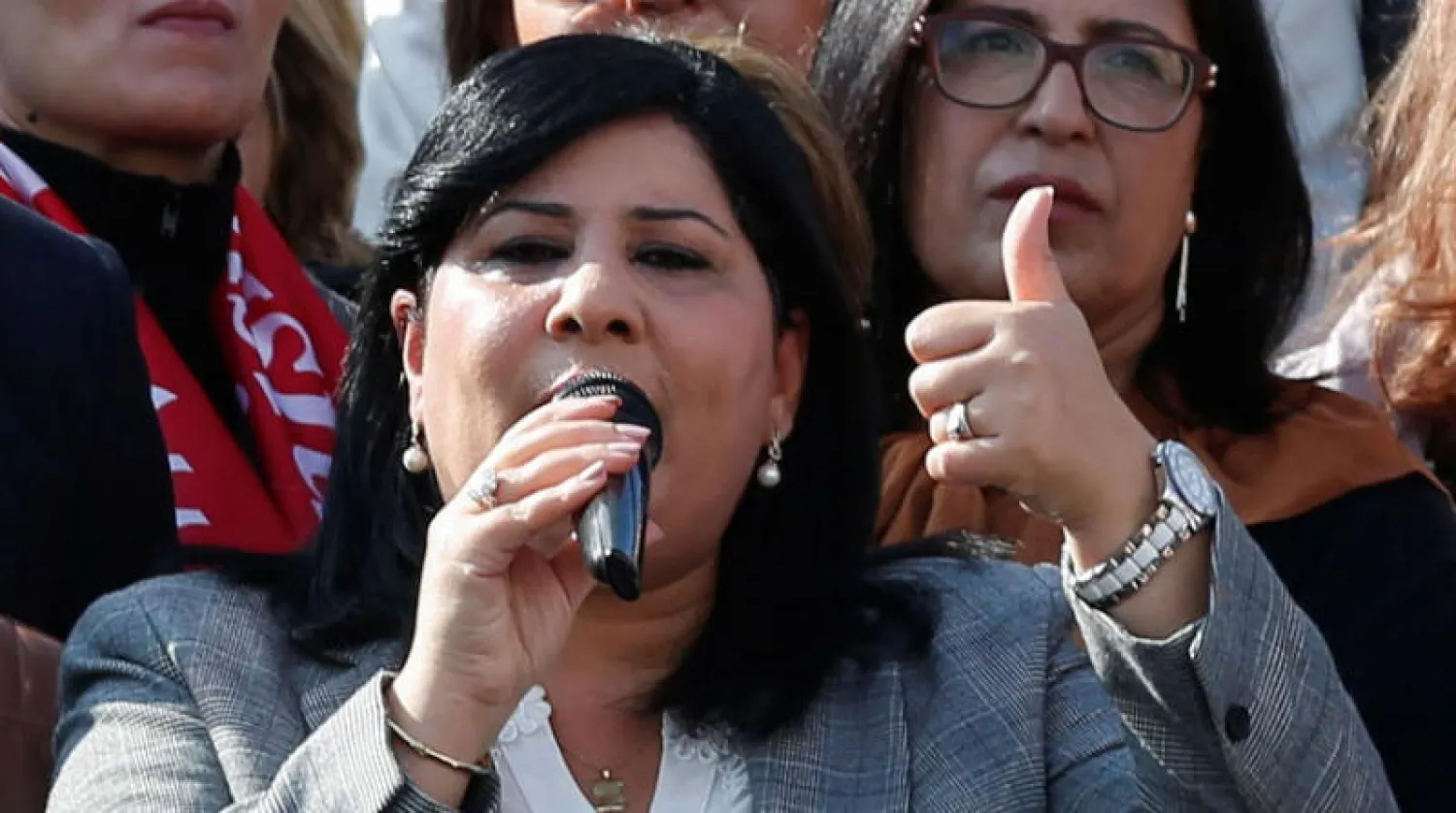 عبير موسي هددت بمقاضاة الغنوشي بتهمة المغالطة والتدليس (رويترز)