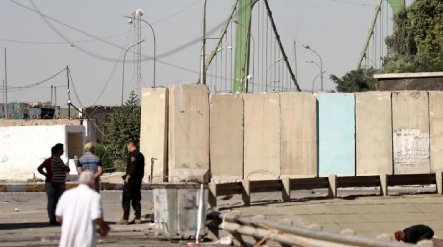 Barricades surrounding the Green Zone in Baghdad (EPA)