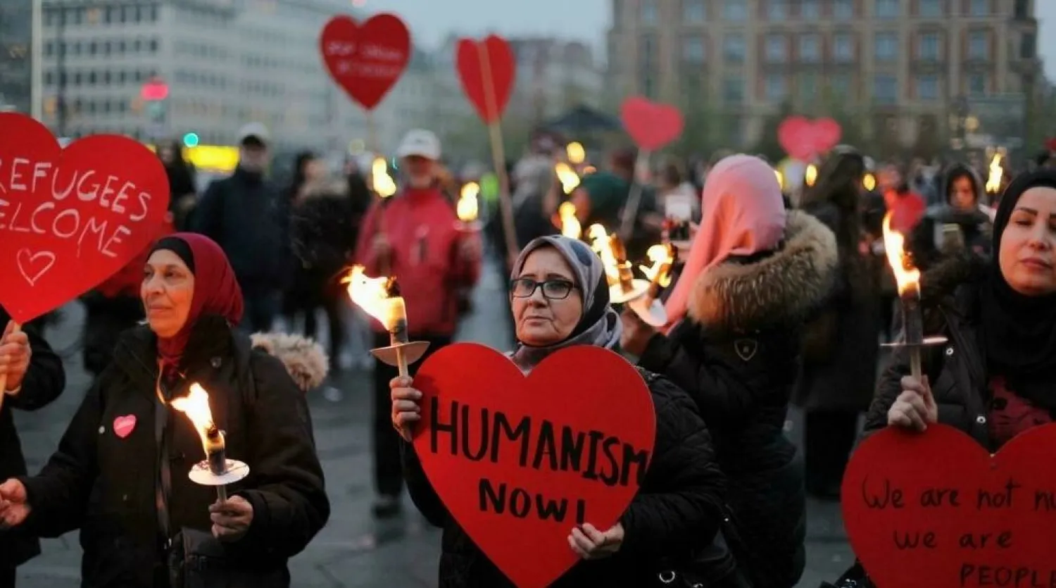 Demonstrators, friends and relatives protested last month against the deportation of Syrian families from Denmark to their homeland Thibault Savary AFP
