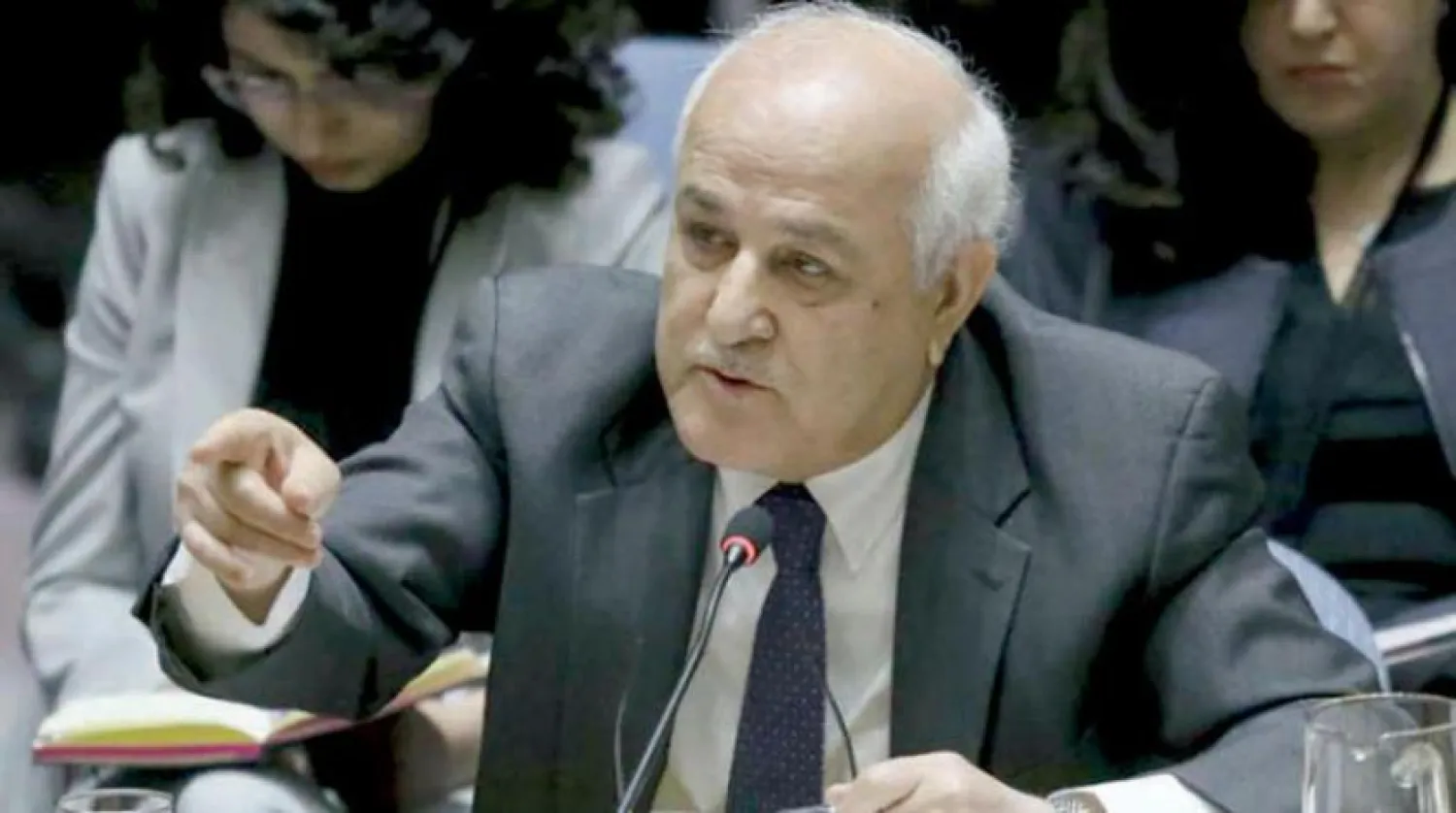  Permanent Observer for the State of Palestine Riyad Mansour during a previous United Nation General Assembly meeting. (AP) 
