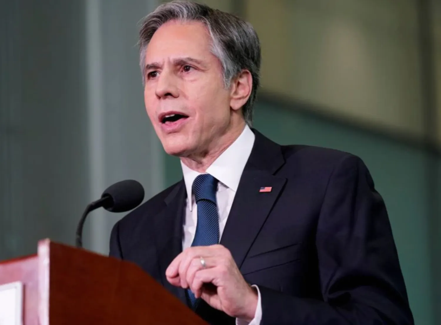 US Secretary of State Antony Blinken speaks in College Park, Maryland, US, August 9, 2021. Patrick Semansky/Pool via REUTERS
