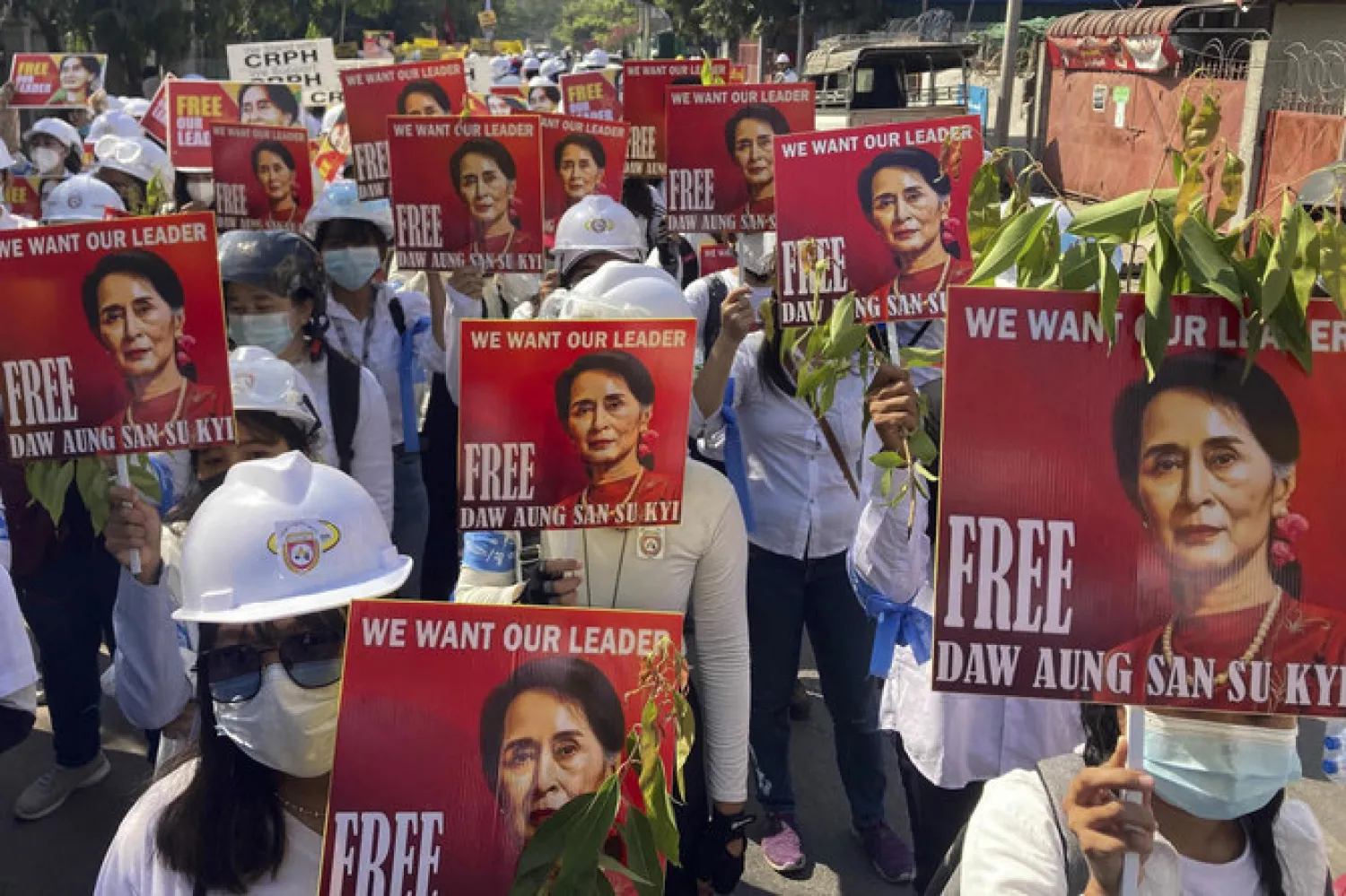 Aung San Suu Kyi has been detained since the generals ousted her government in the early hours of February 1, ending Myanmar’s brief democratic interlude. (AP)
