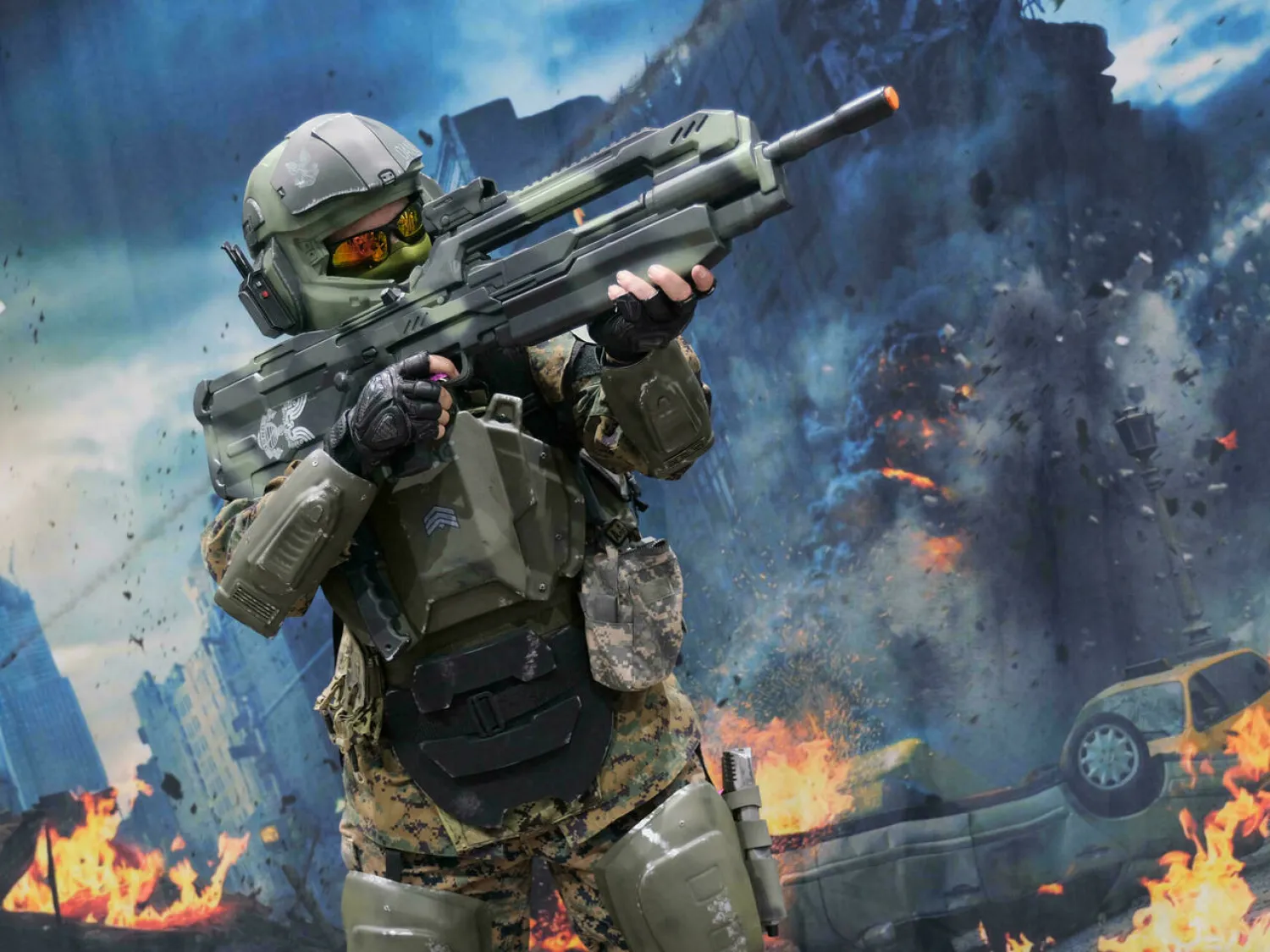 There are plenty of Halo players that are passionate about the game, including dressing up in costume to attend the Comic Con Special Edition convention last month in California. Chris Delmas AFP/File
