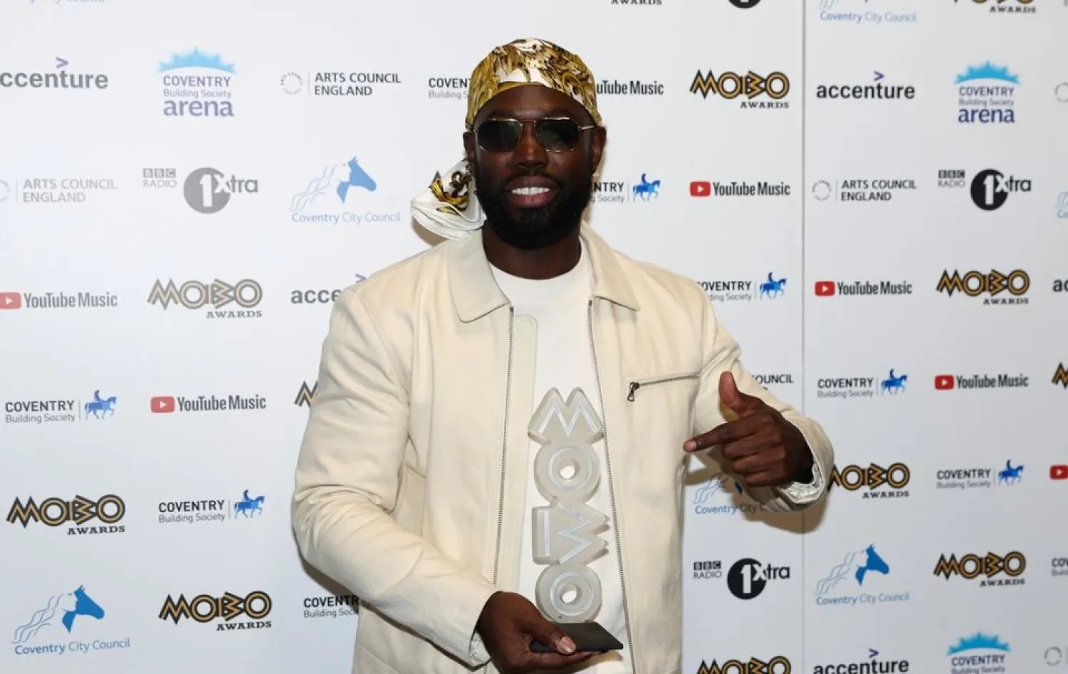 Rapper Ghetts wins Best Male Act award at the MOBO Awards 2021 in Coventry, Britain December 5, 2021. (Reuters)