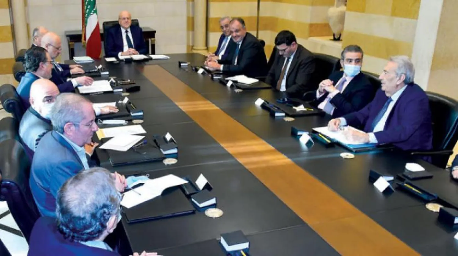 Mikati chairs a security and economic meeting at the government headquarters on Monday. (Photo: Dalati & Nohra)

